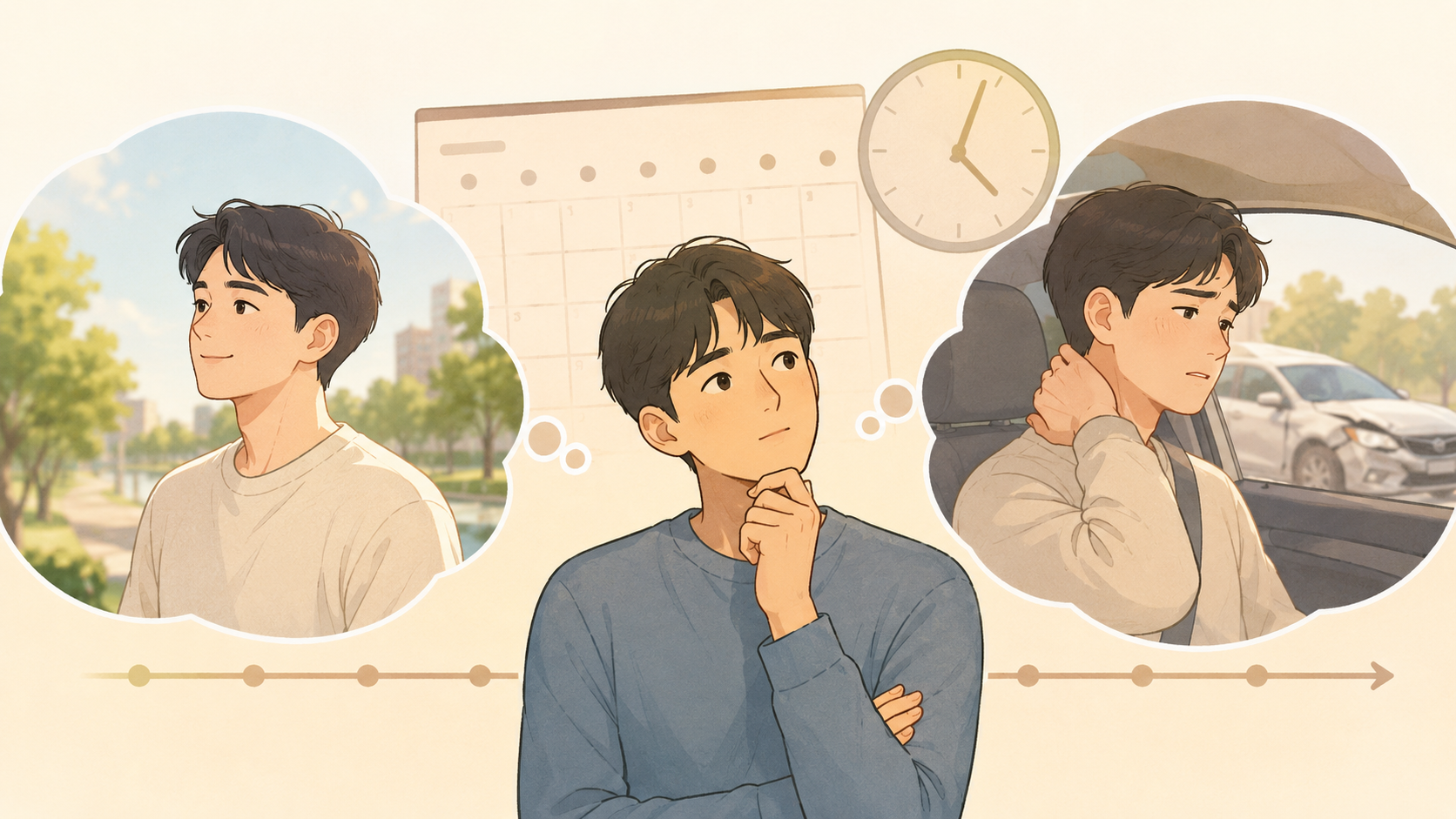 이 목 증상이 정말 사고 때문일까요?
