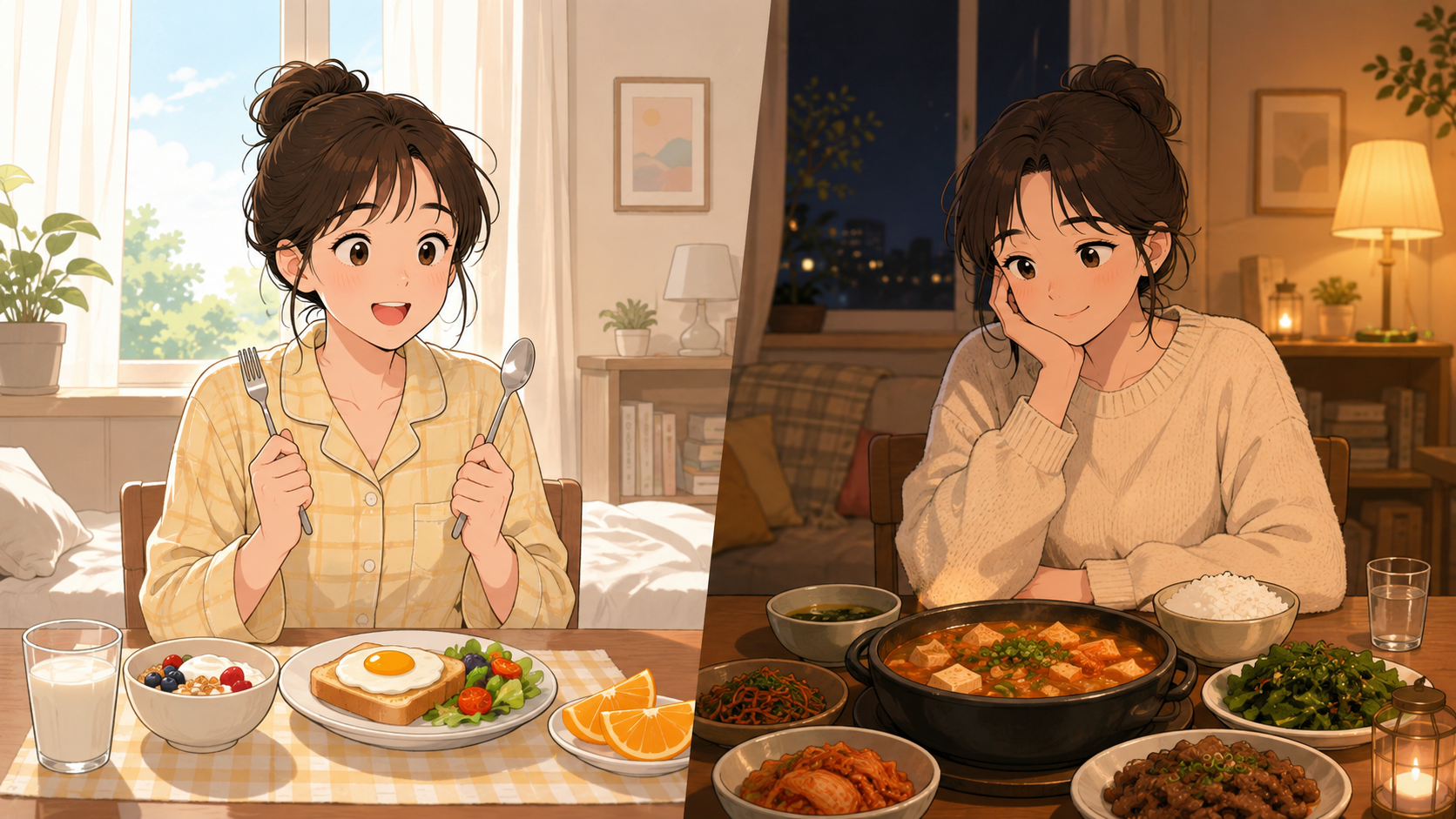 포천 다이어트, 아침 공복감과 저녁 폭식을 나눠 볼 때