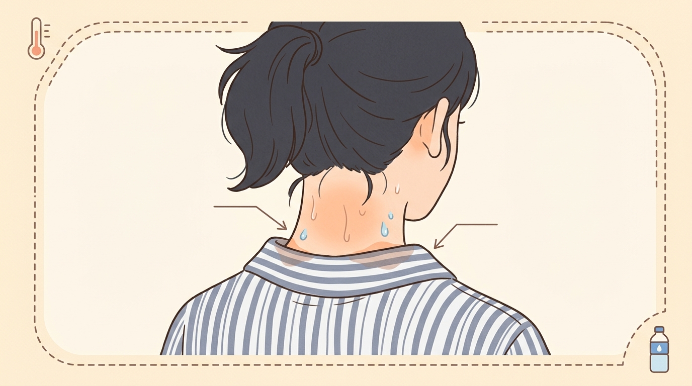왜 팔 접히는 곳보다 목덜미에 먼저 올라올까요