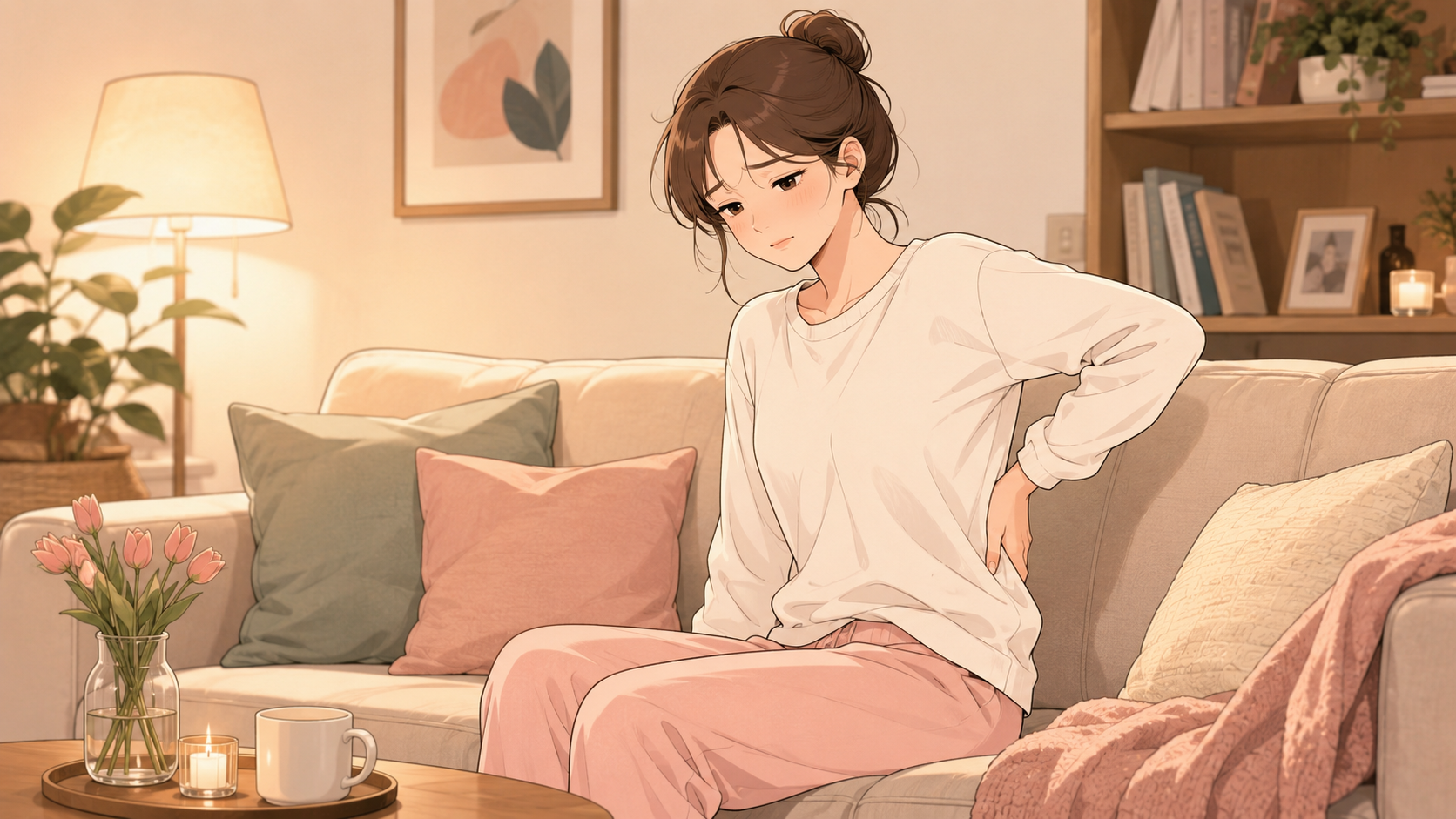 양문 생리통 허리까지 묵직하면