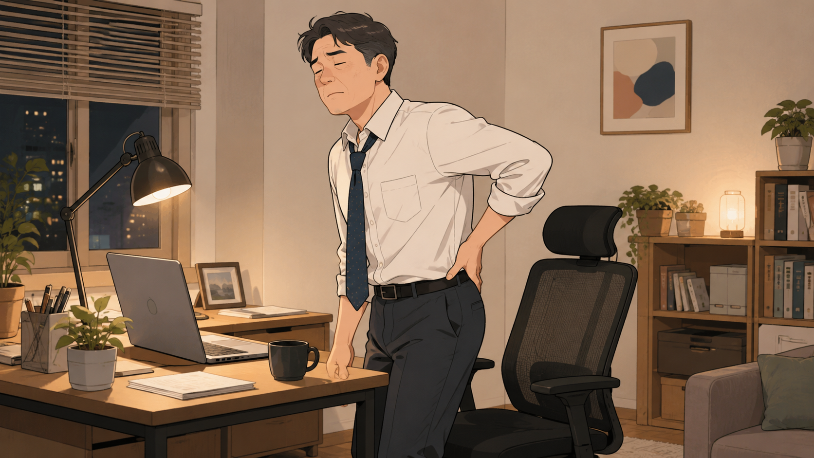 요통과 근육 긴장, 오래 앉은 뒤 굳는 허리