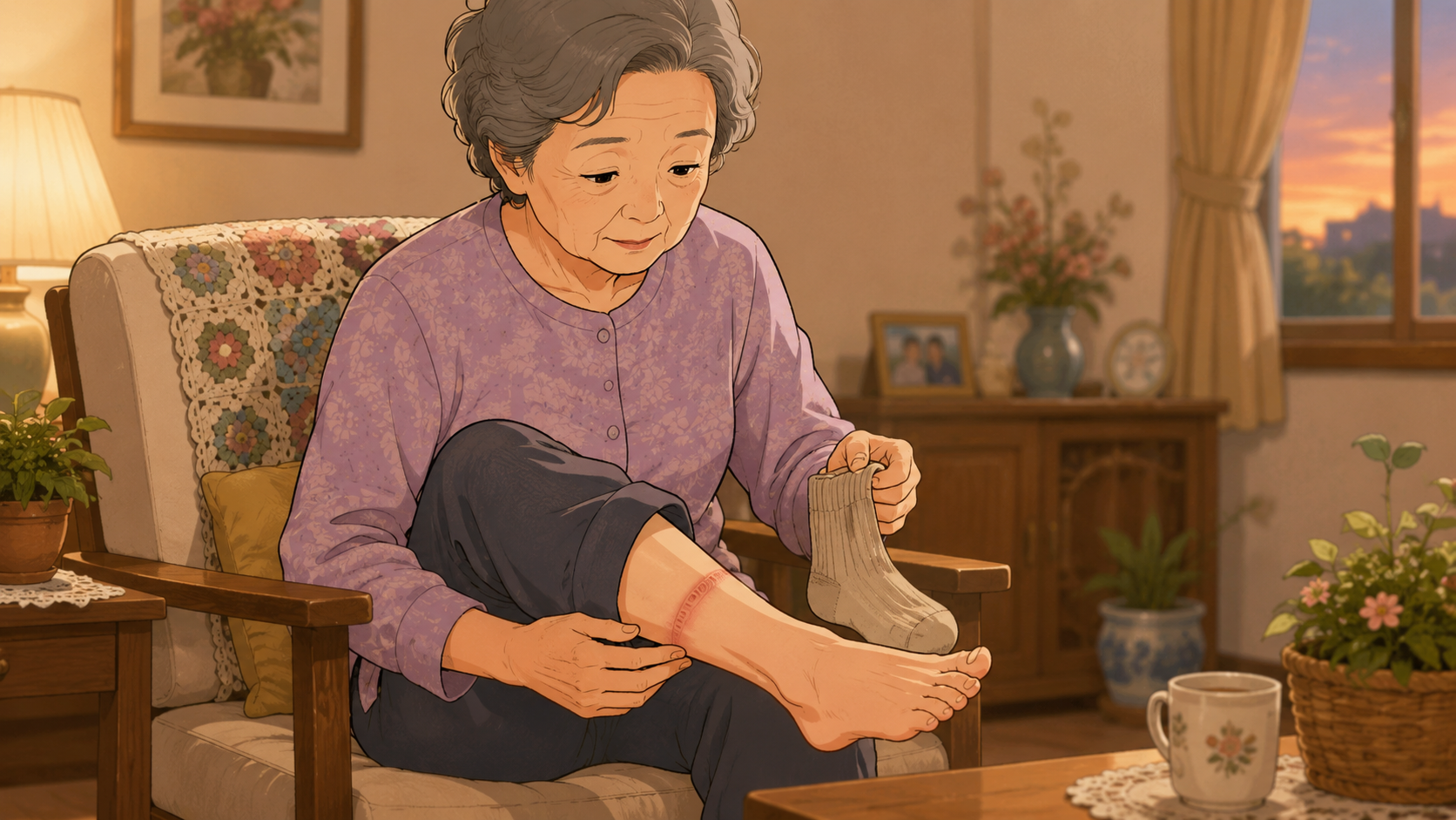 송우리 부종 양말 자국 오래갈 때