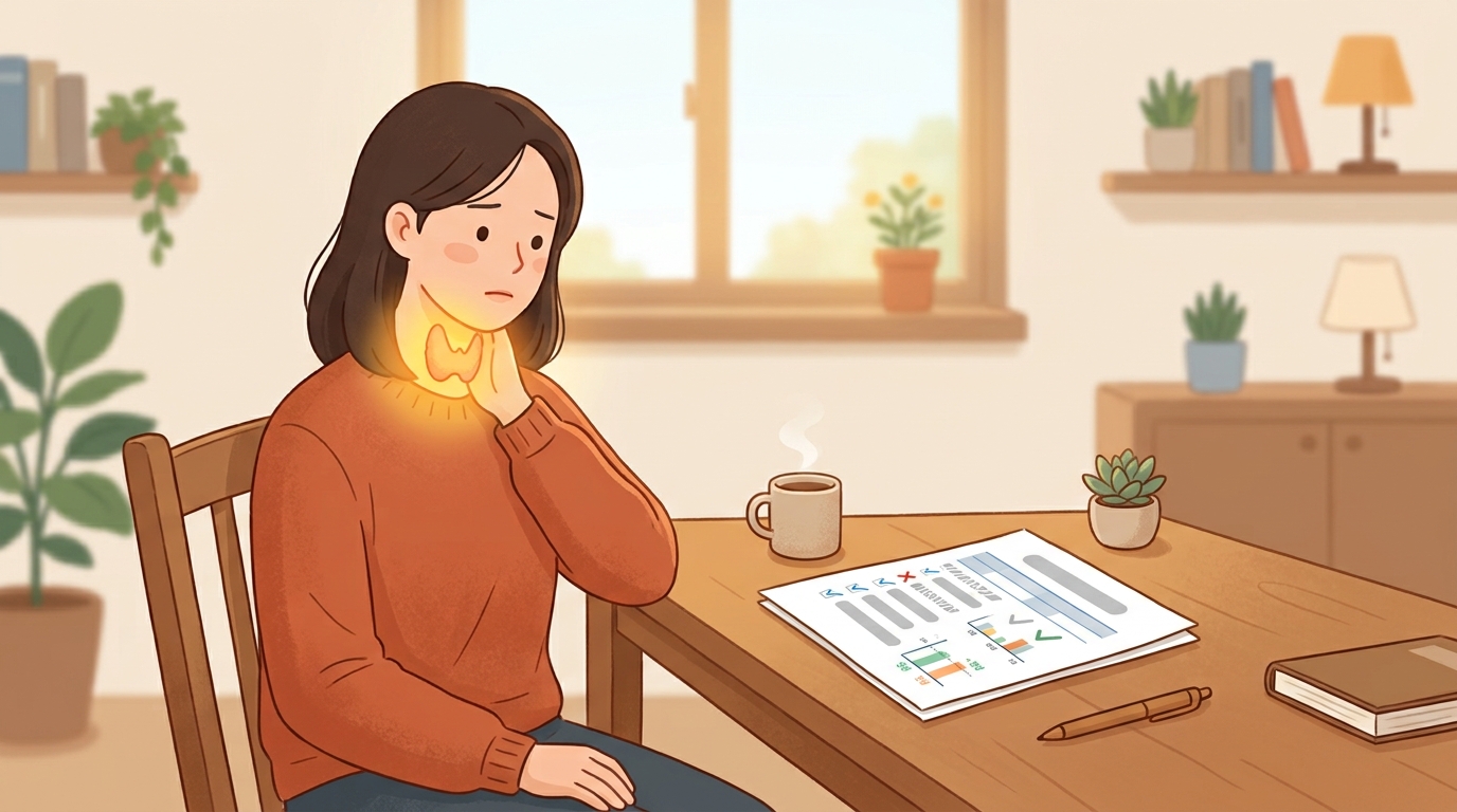 수치는 정상인데 왜 목 앞이 답답할까 — 원인과 기전