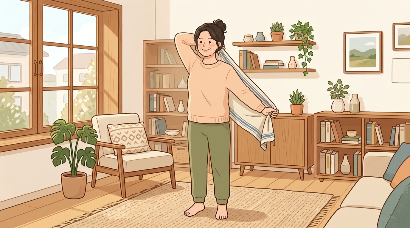 생활 속 실천, 어깨를 살살 풀어주는 습관