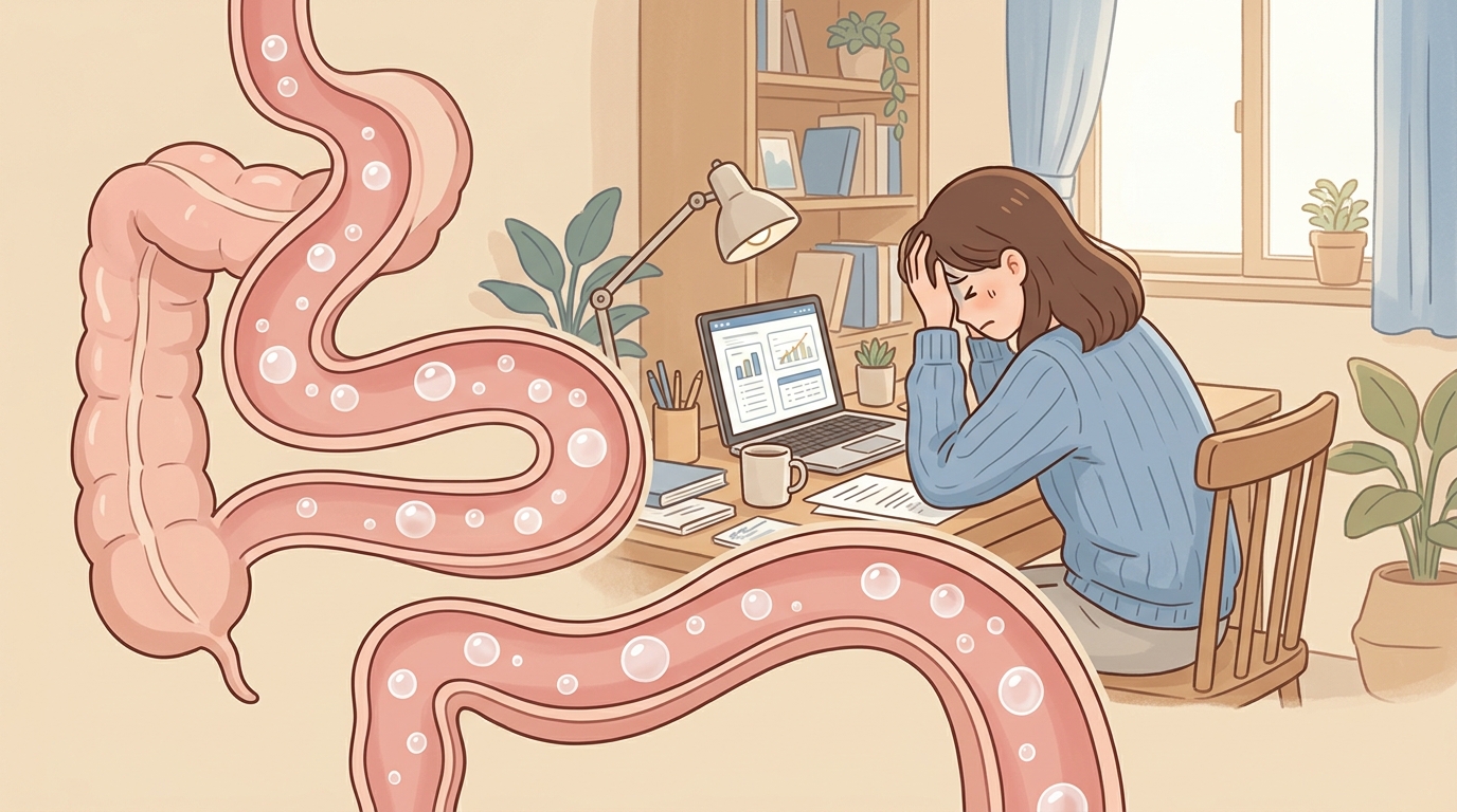 왜 아랫배에 가스가 차고 복부팽만이 생길까요 (원인·기전)