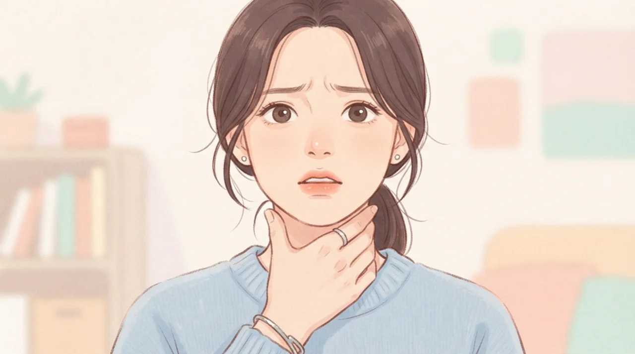 목에 무엇인가 걸린 듯한 답답함