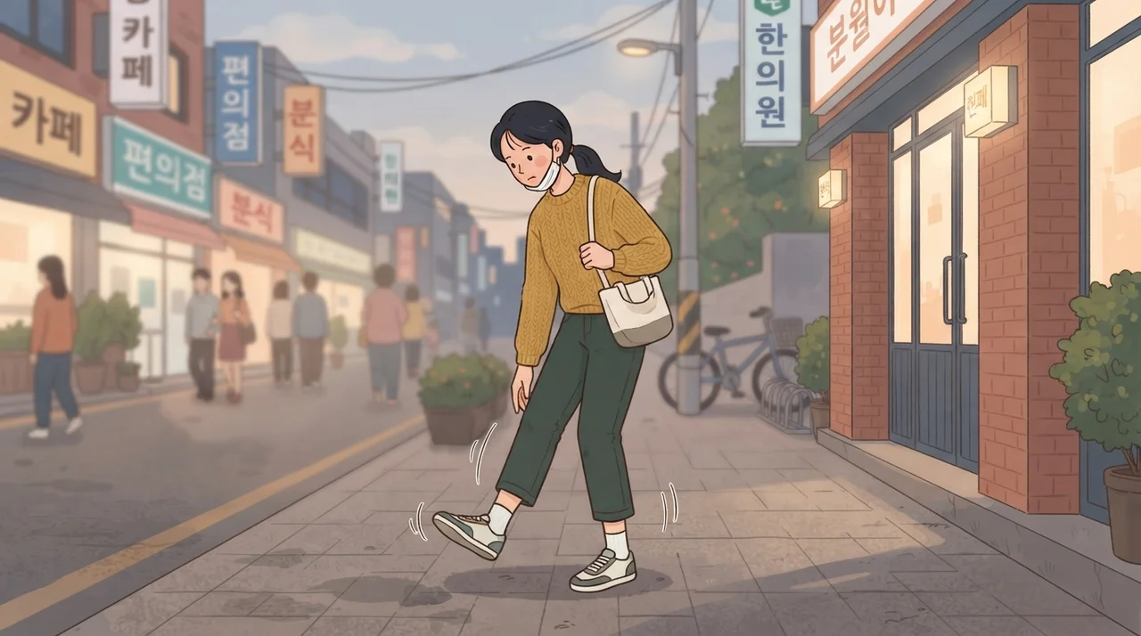 발목염좌 이후 달라진 걸음걸이