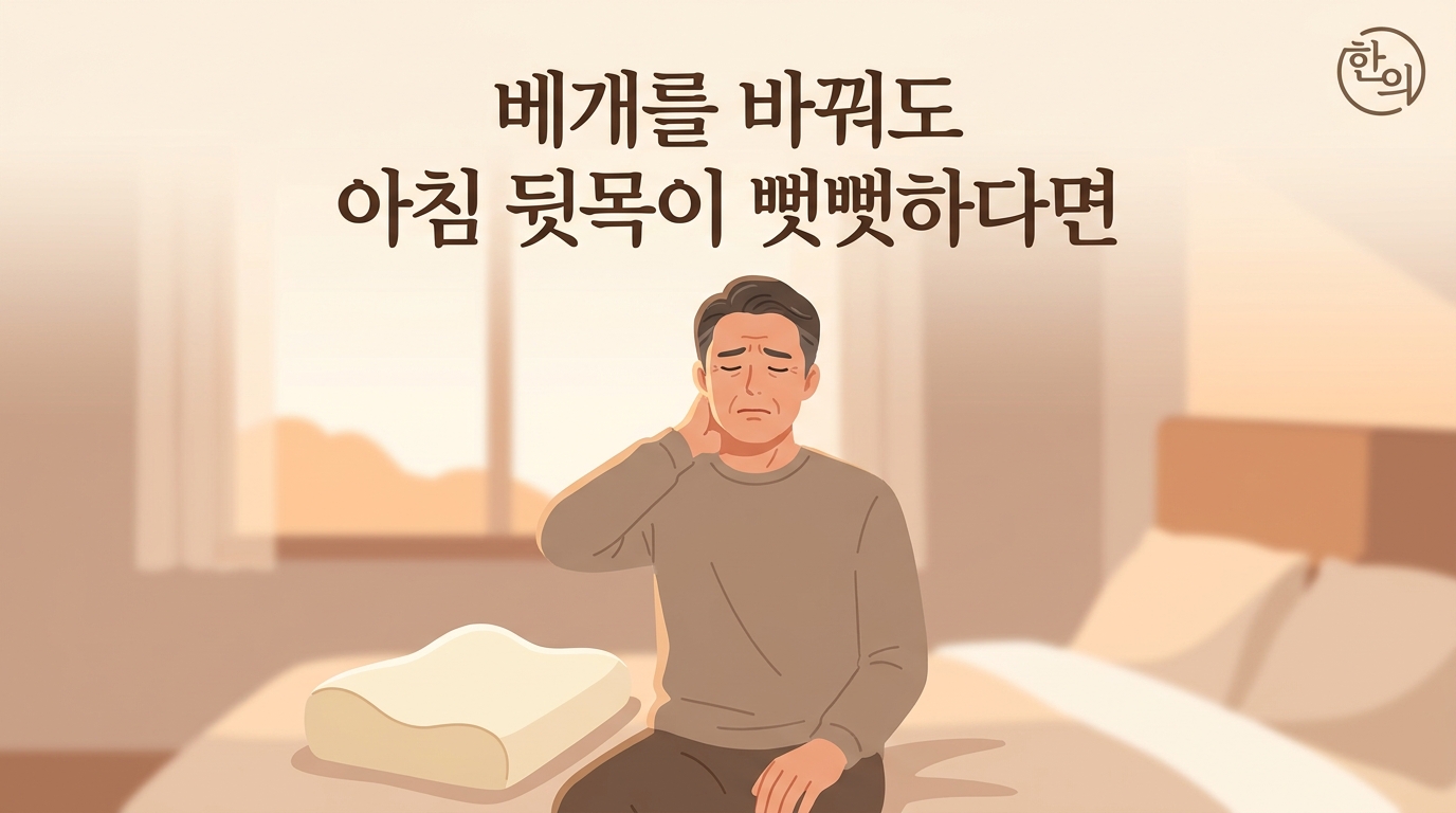 신북 목베개 바꾸고도 아침 뒷목이 뻣뻣하다면 베개 탓만 아닐 수 있습니다