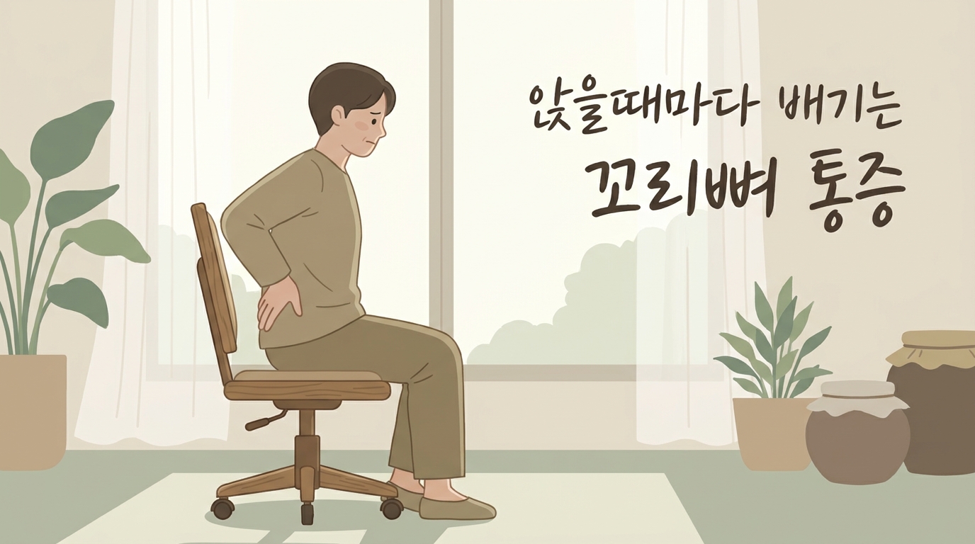 꼬리뼈가 앉을 때마다 배기고 아픈 경우 확인할 것