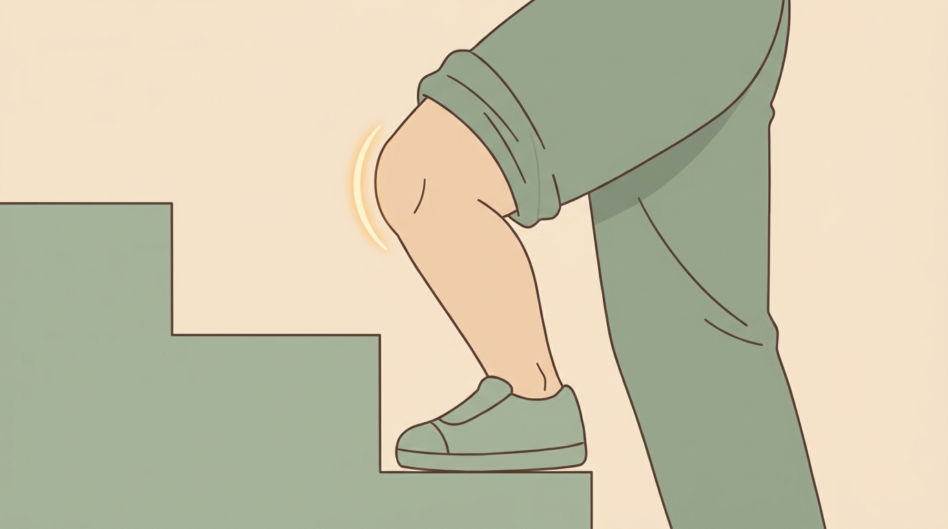 올라갈 땐 괜찮은데 내려올 때만 시큰하다면