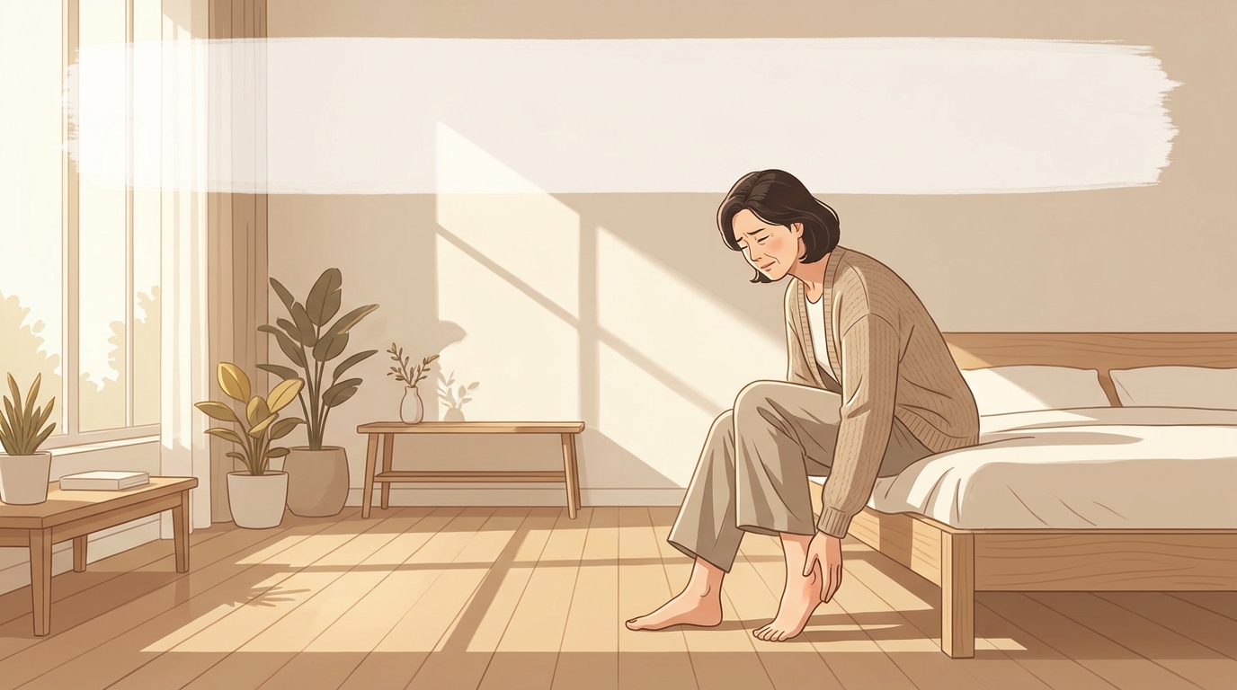 발뒤꿈치 첫 걸음이 유독 아픈 아침, 족저근막 긴장과 체질