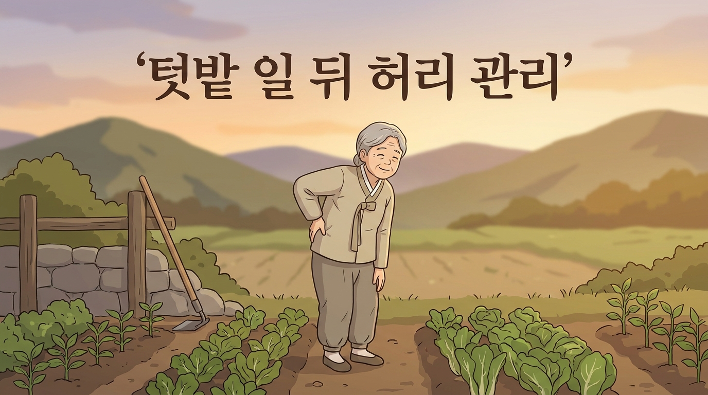 텃밭 일 다녀오면 허리를 못 펴는 어르신, 요통을 늘리지 않는 하루 관리