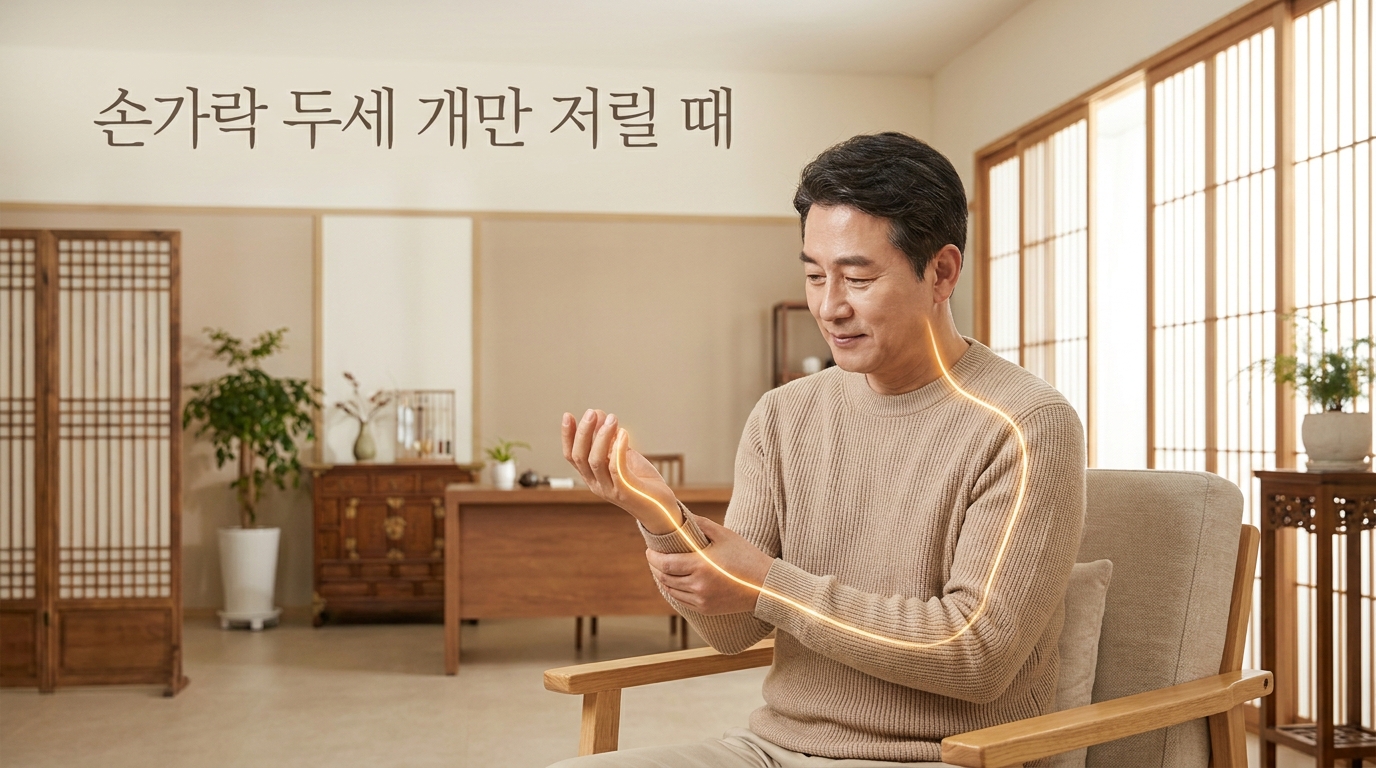 어깨에서 팔로 내려가는 저림이 손가락 두세 개에만 있다면