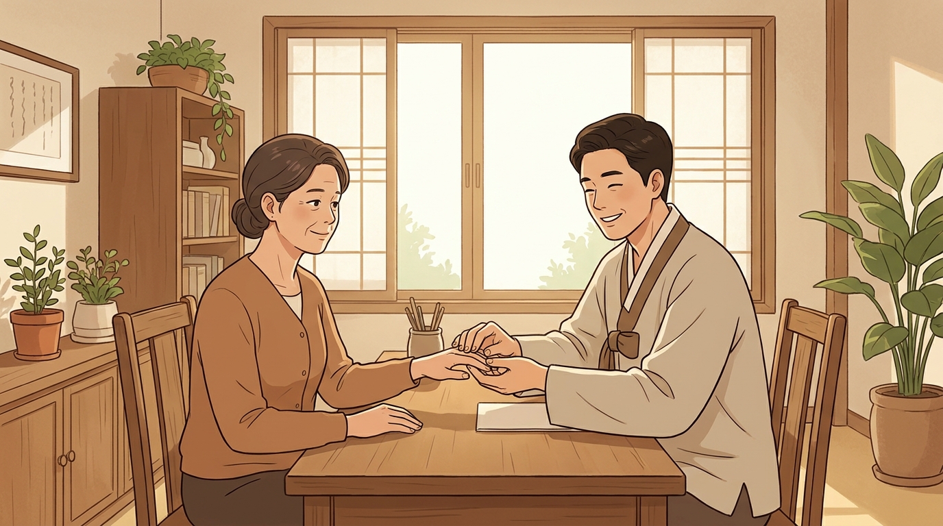 그냥 손 찬 것과 확인이 필요한 경우