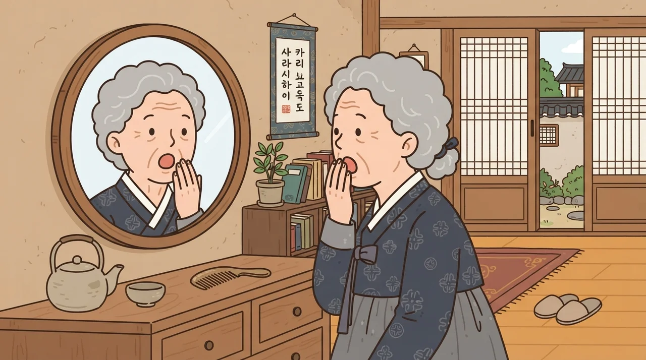 어느 날 거울을 보는데 입꼬리가 달라요