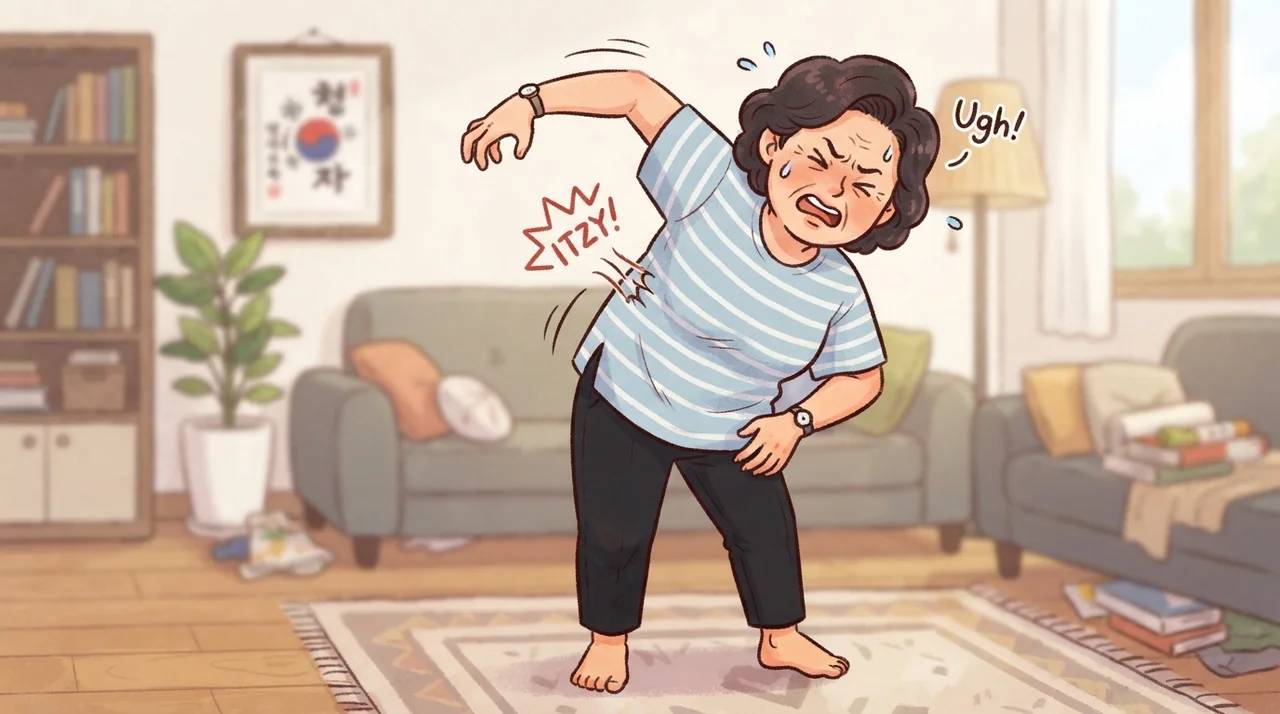 등 뒤로 손이 안 올라간다면
