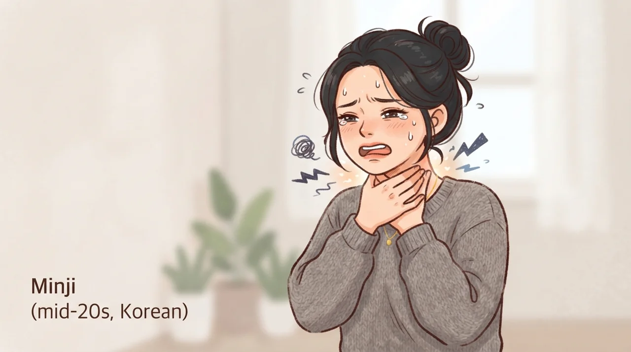 목에 무언가 걸린 느낌