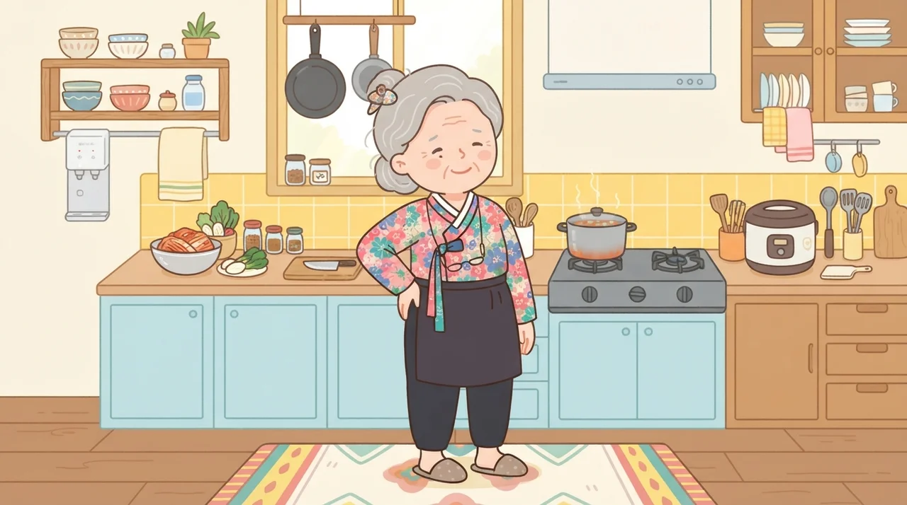 오래 서 있으면 허리가 아파요