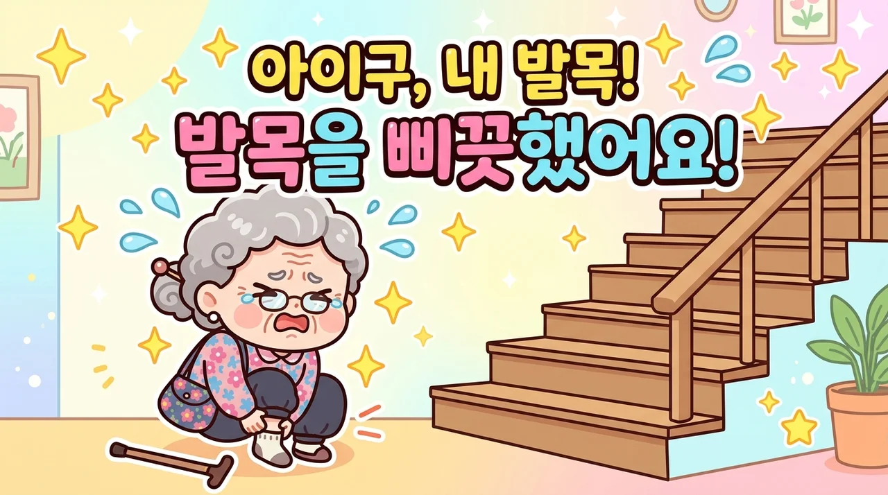 송우리 발목염좌 계단 내려갈 때 주의해요
