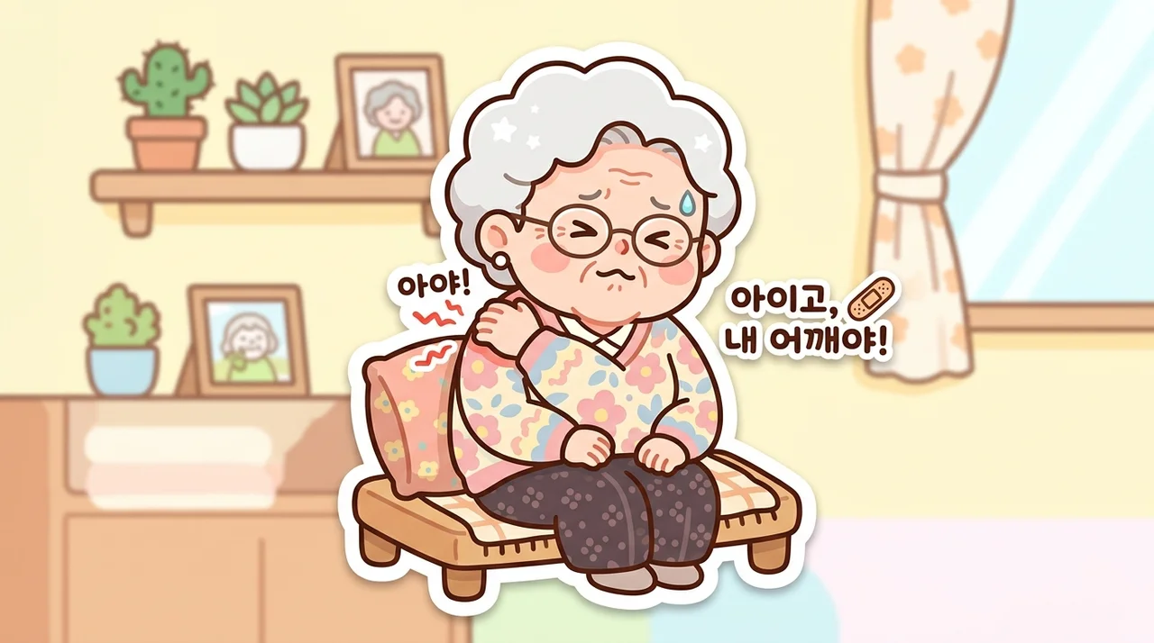 철원 어르신 오십견 팔 올리기 힘들 때
