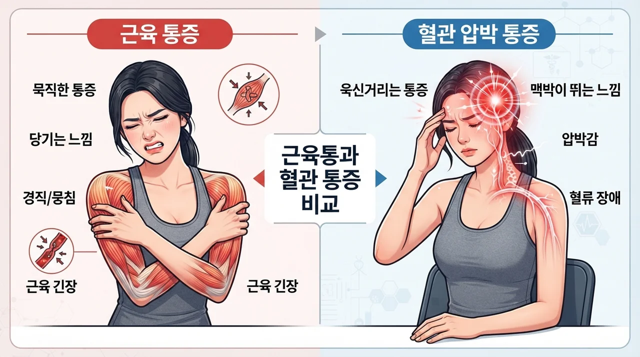 근육통과 혈압 증상의 차이