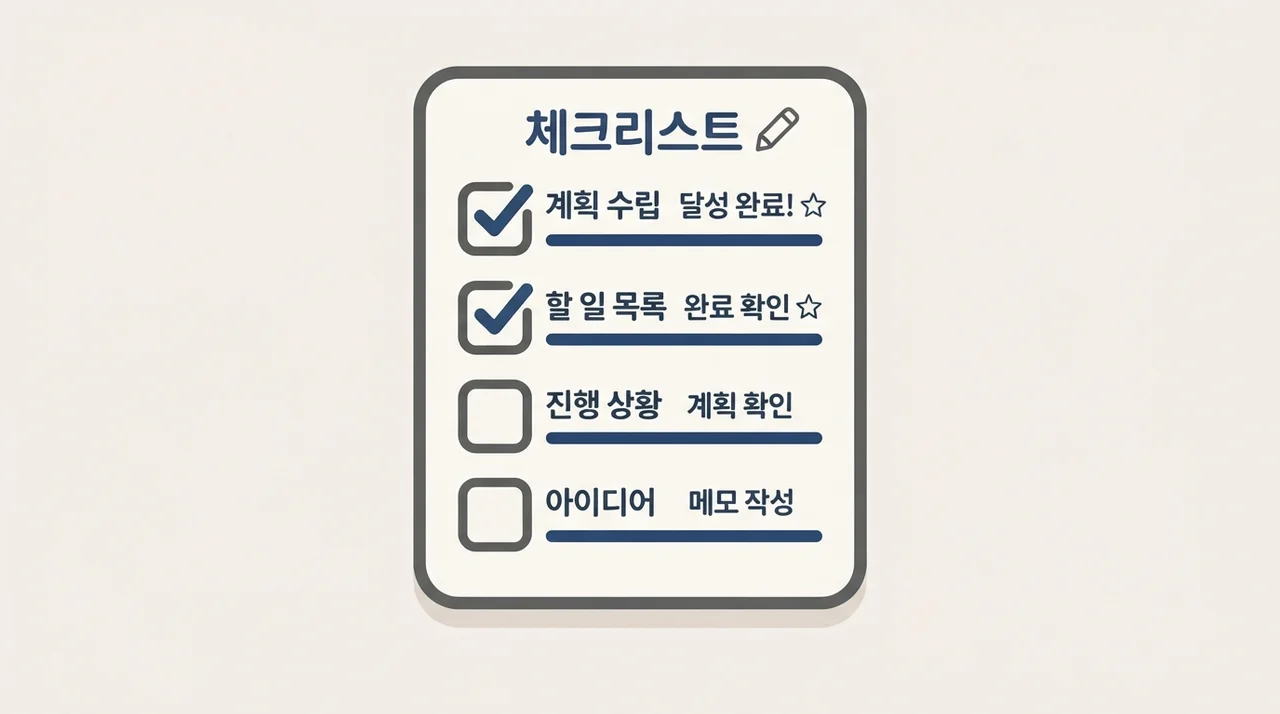 확인해볼 체크리스트