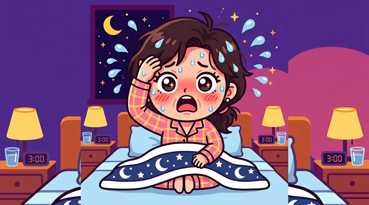 갱년기 새벽 땀 깸 증상, 원인과 관리법