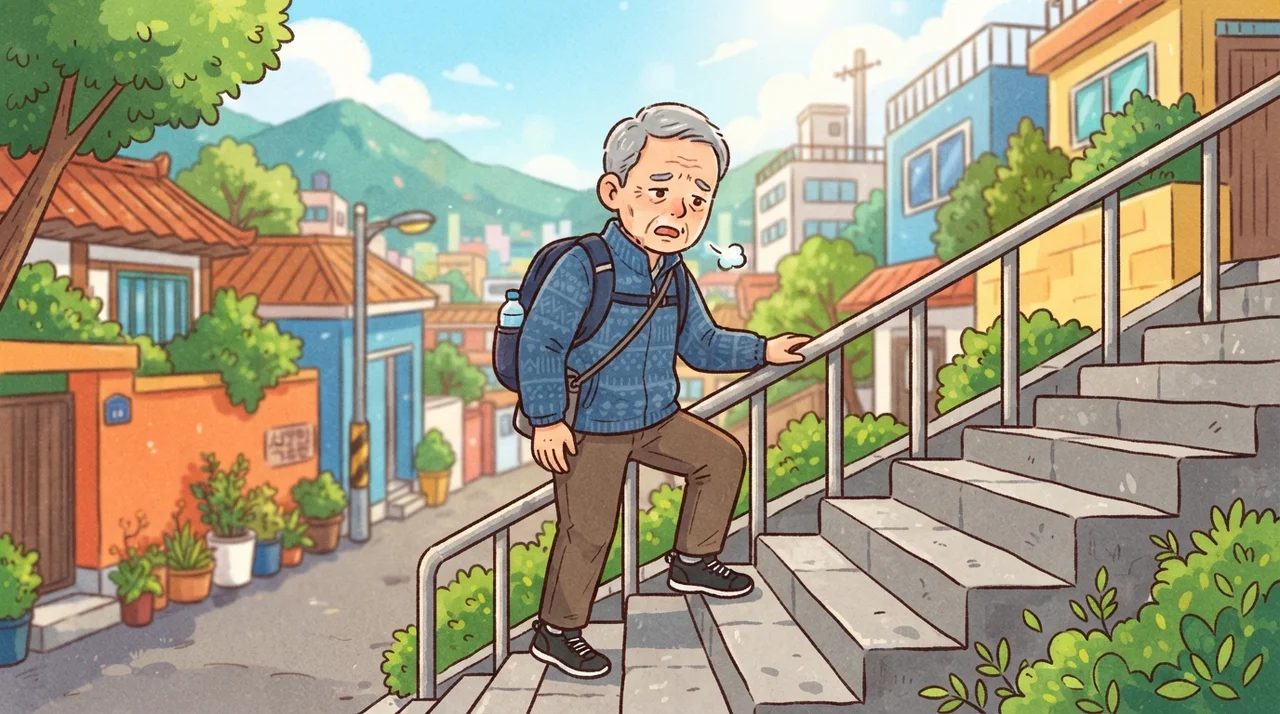 계단을 오를 때 숨이 차시나요