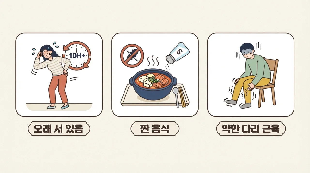 이럴 때는 부종이 생겨요