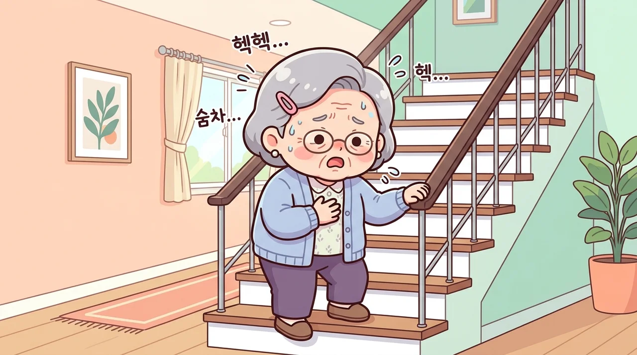 계단 오를 때 숨차면 천식일까요