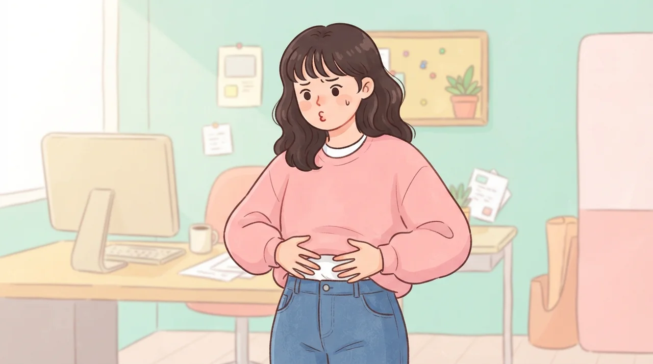 물 마시기도 힘든 더부룩한 배
