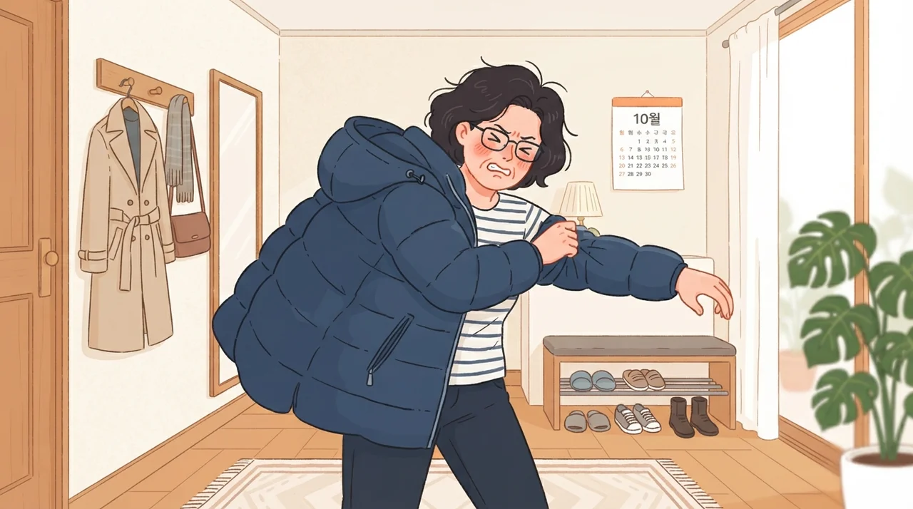 옷 갈아입기 힘들다면 한번 생각해보세요