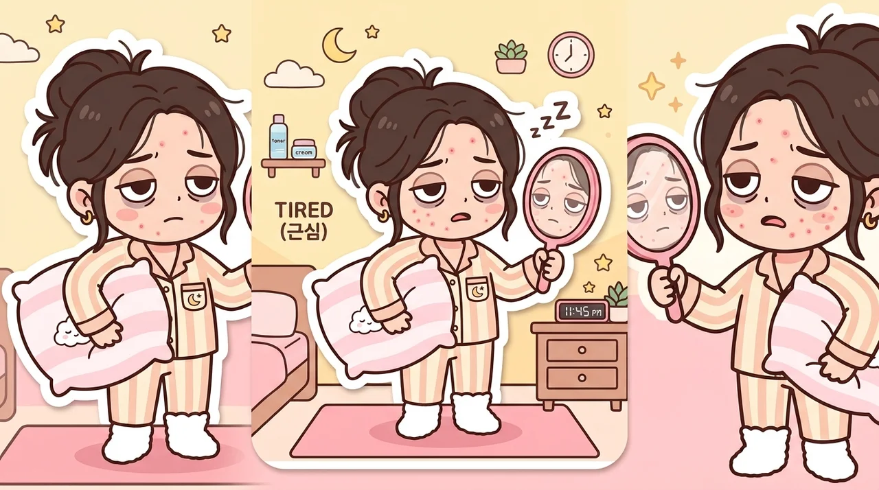 여드름, 기름진 음식보다 수면 부족이 문제일까요