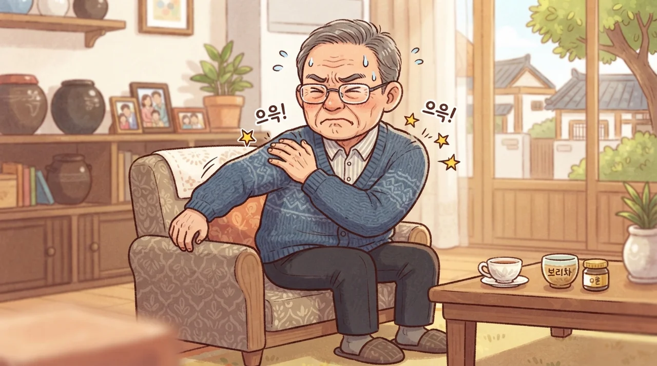 어깨가 굳어서 불편하신가요