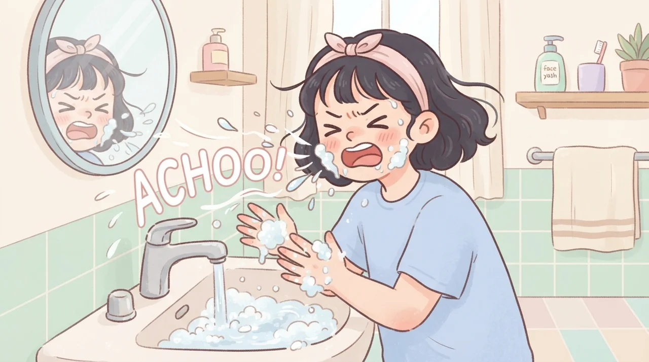 세수할 때마다 재채기, 이거 왜 그럴까요