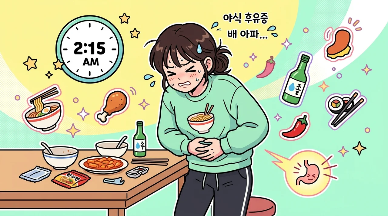 매운 음식보다 늦은 식사 후 위염이 더 심해진다면