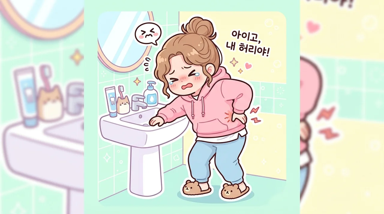 아침에 허리 숙이다 삐끗했을 때 조심하세요