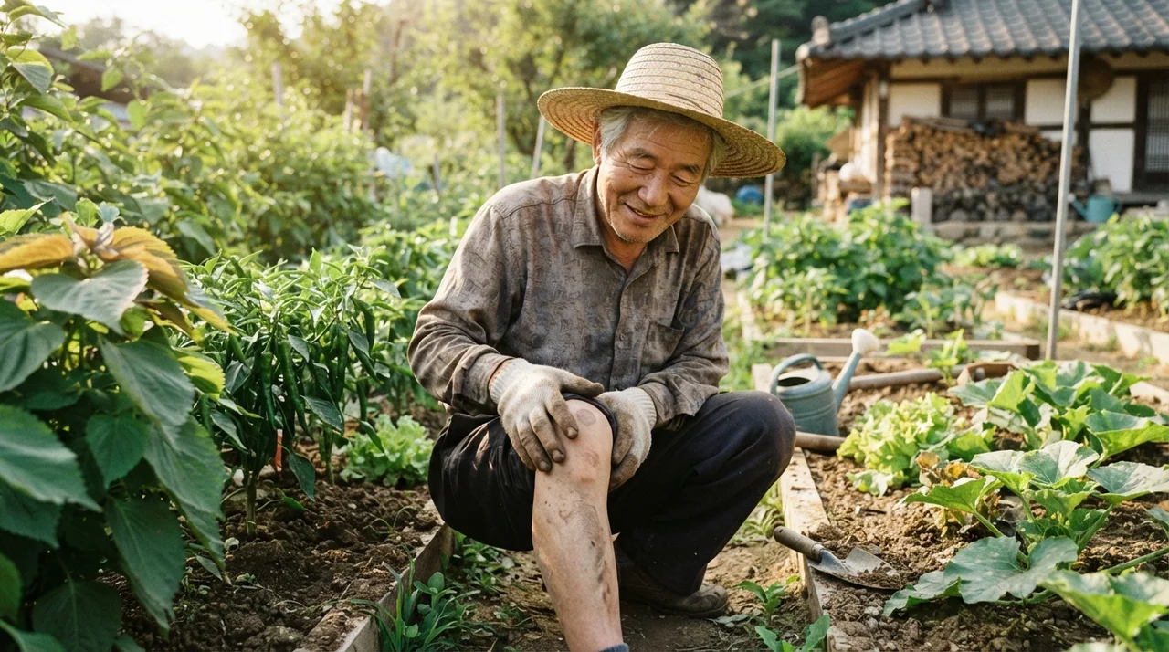 밭일하다 무릎이 시큰거려요