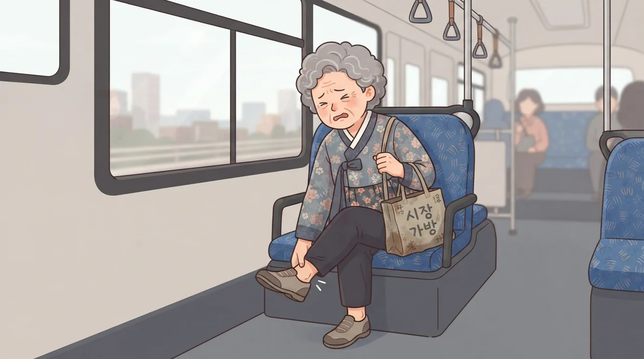 버스에서 내렸는데 발목이 왜 이럴까요