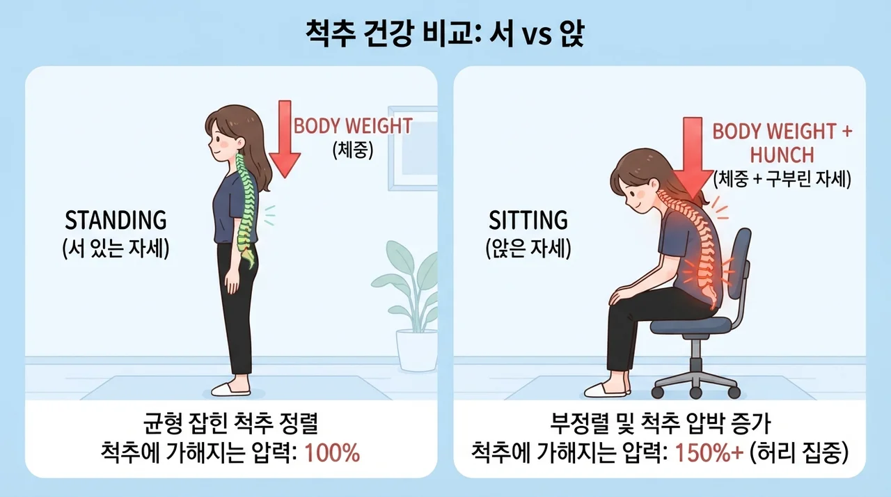 앉을 땐 괜찮은데 왜 서면 아플까요