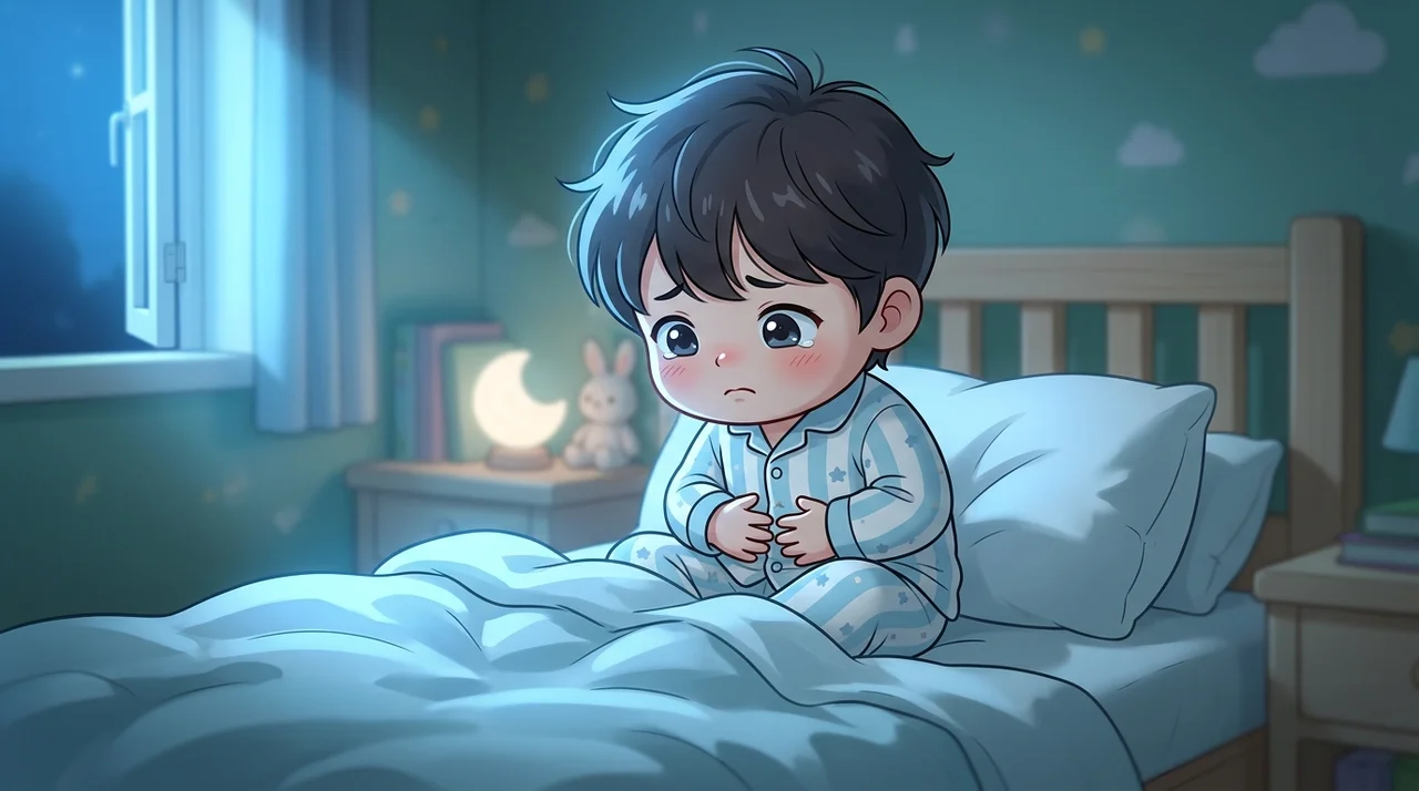 새벽에 배가 아픈 아이, 장이 예민한 걸까요