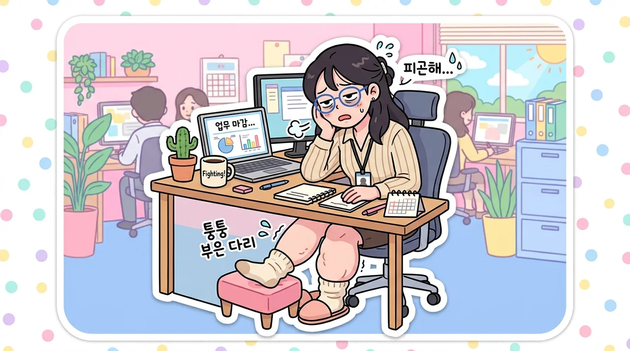 사무직 종아리 붓기 남의 다리처럼 무거울 때