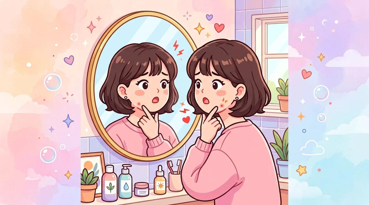 생리 전 턱 뾰루지 왜 자꾸 같은 자리에 날까요