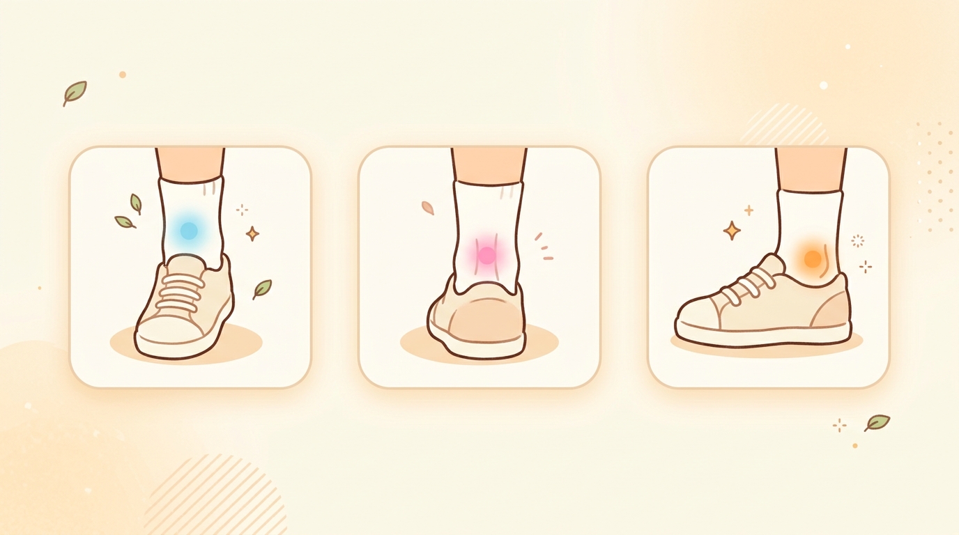 앞쪽이냐 뒤쪽이냐, 어느 동작에서 아픈지 나눠보기