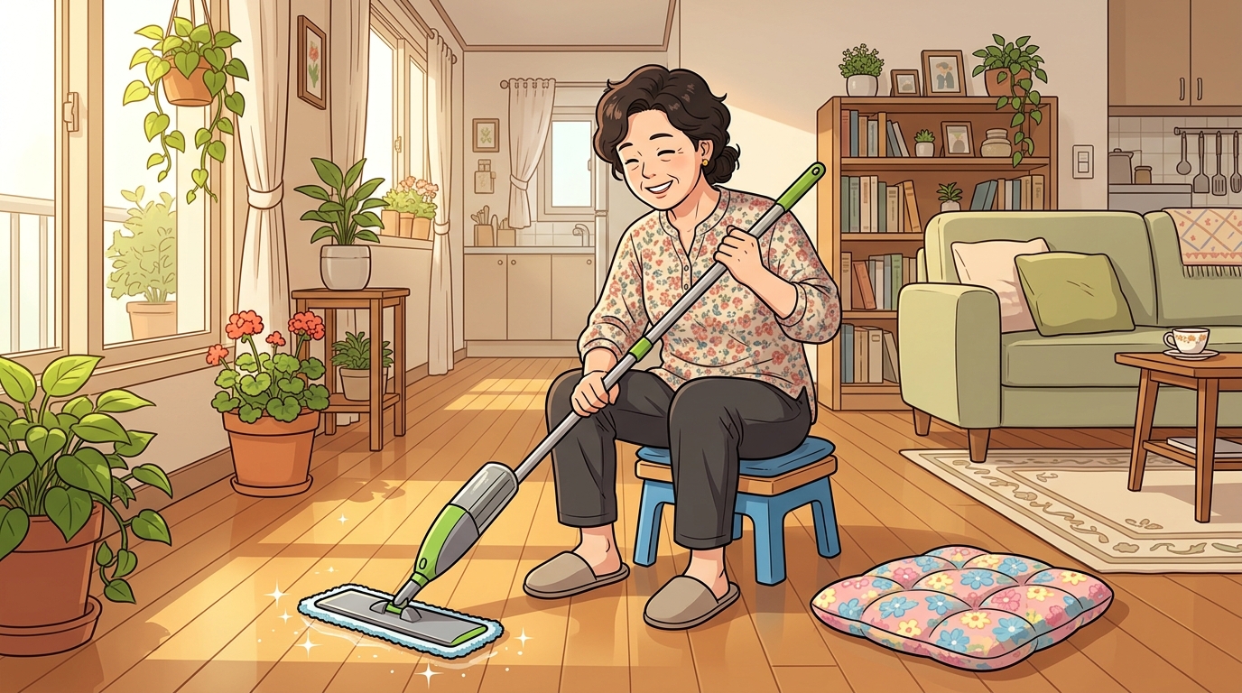 걸레질을 계속해야 한다면, 발목을 아끼는 작은 습관