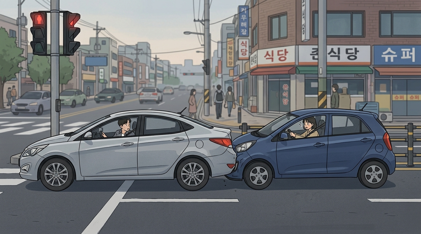 사고 당일엔 목만 좀 뻐근했는데, 왜 하필 턱이 지금