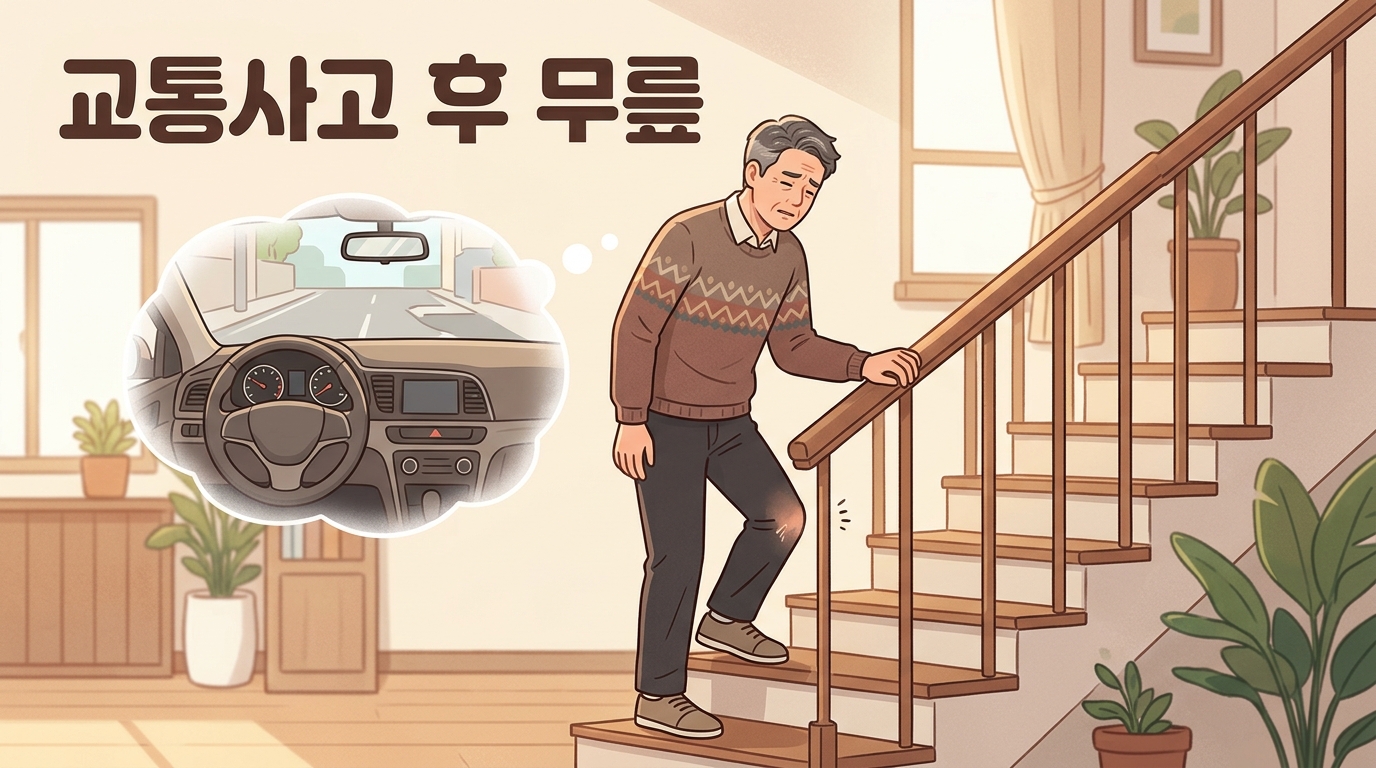 그날은 멀쩡했는데, 사고 며칠 뒤부터 계단 내려갈 때 무릎이 시큰하다면