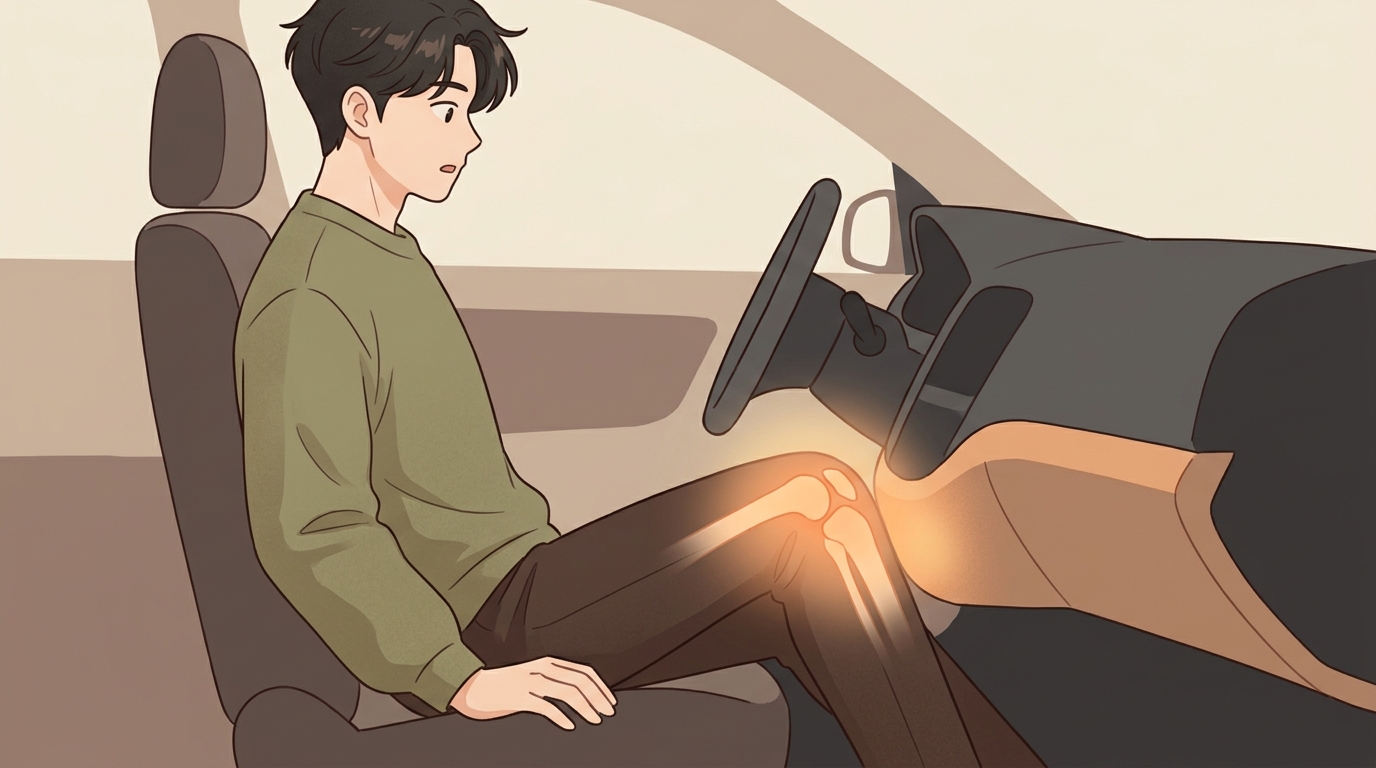 저속 충돌이라도 무릎이 대시보드에 닿았다면 몸속에선 다른 일이 벌어진다