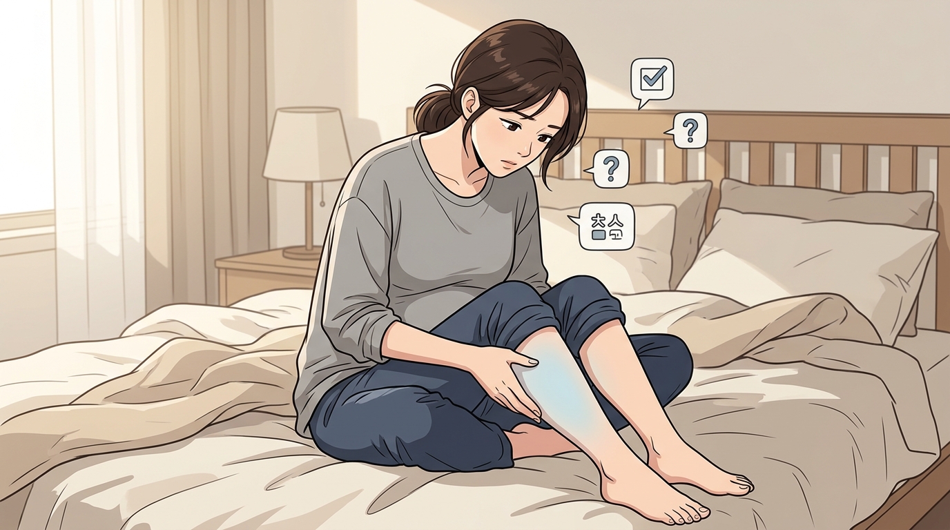 그냥 임신 중 쥐인지, 살펴봐야 할 부기인지 다리를 나눠보면