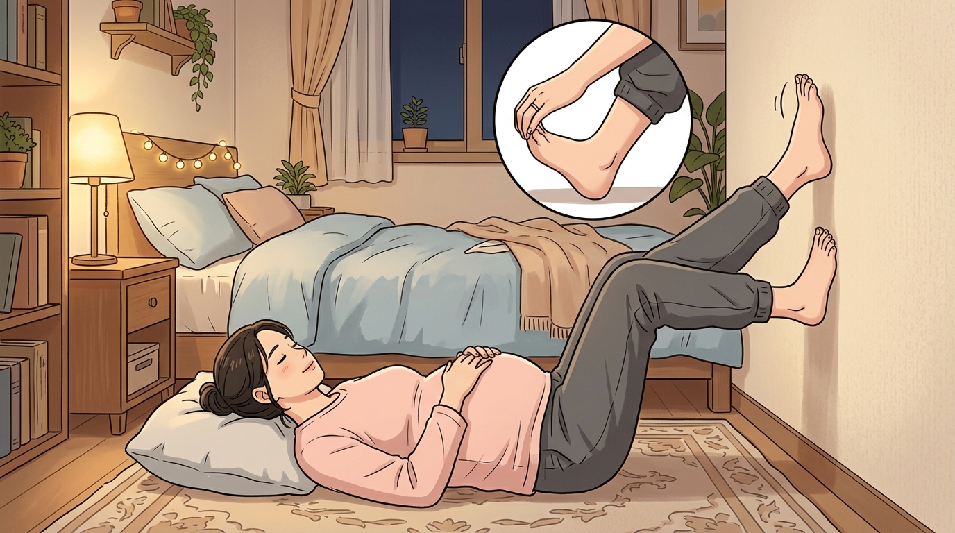 자기 전 종아리를 데우고 다리를 올려두면 밤이 한결 편해집니다